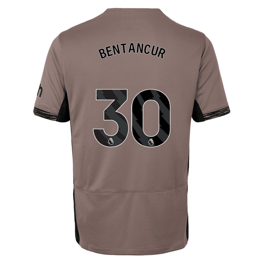 Niño Fútbol Camiseta Rodrigo Bentancur #30 Beige Obscuro Equipación Tercera 2023/24 México