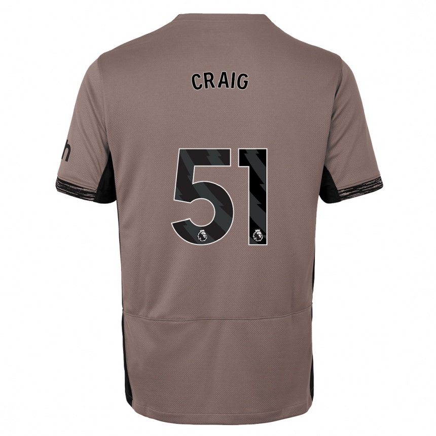 Niño Fútbol Camiseta Matthew Craig #51 Beige Obscuro Equipación Tercera 2023/24 México