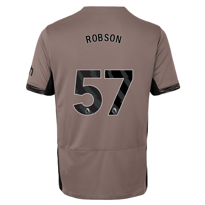 Niño Fútbol Camiseta Max Robson #57 Beige Obscuro Equipación Tercera 2023/24 México