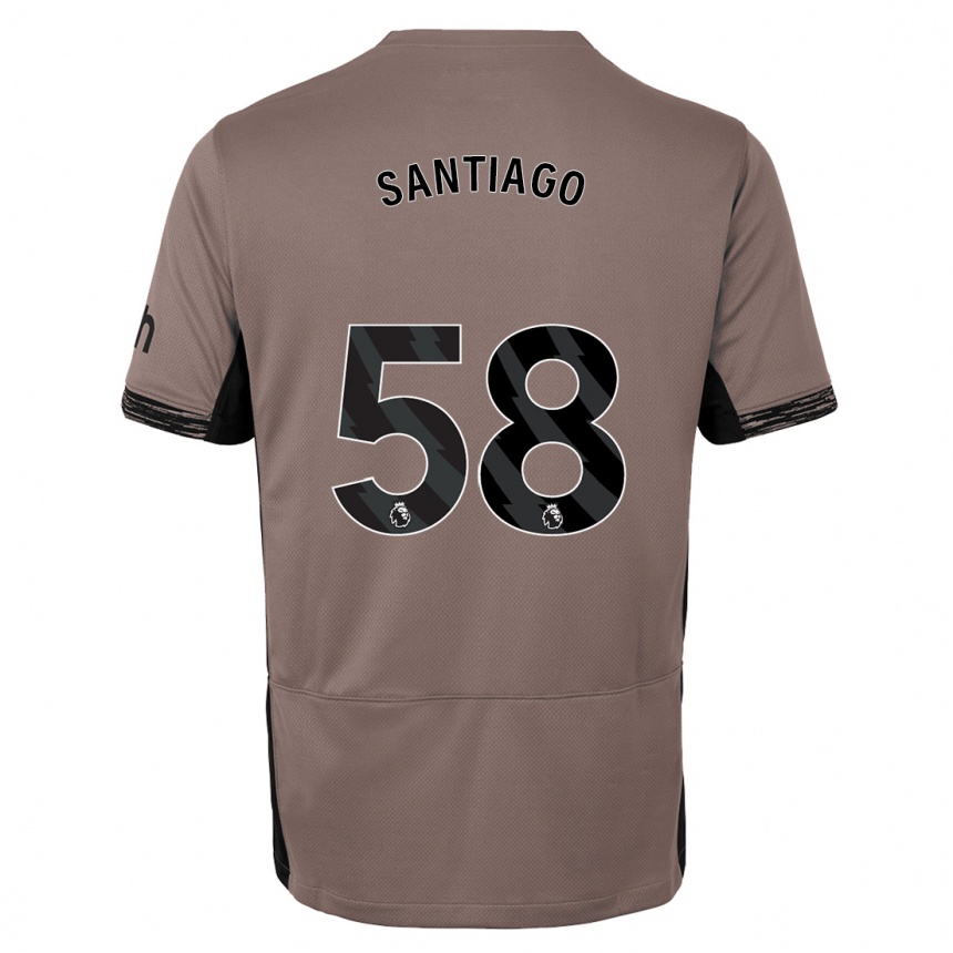 Niño Fútbol Camiseta Yago Santiago #58 Beige Obscuro Equipación Tercera 2023/24 México