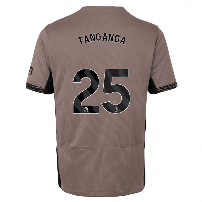 Niño Fútbol Camiseta Japhet Tanganga #25 Beige Obscuro Equipación Tercera 2023/24 México