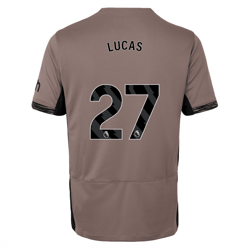 Niño Fútbol Camiseta Lucas Moura #27 Beige Obscuro Equipación Tercera 2023/24 México