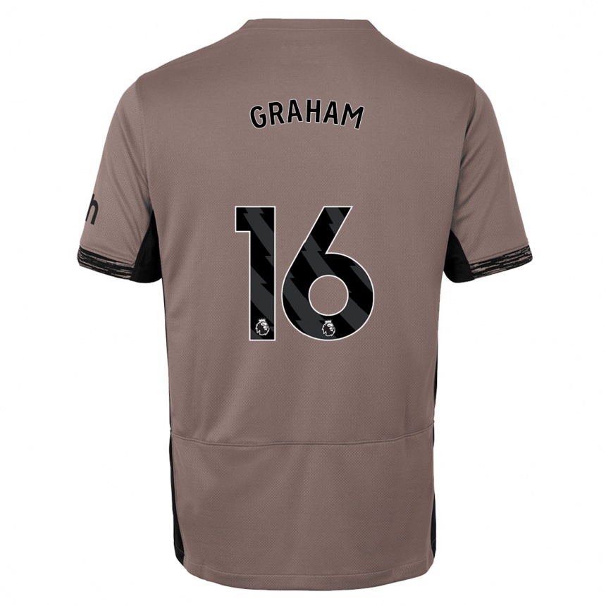 Niño Fútbol Camiseta Kit Graham #16 Beige Obscuro Equipación Tercera 2023/24 México