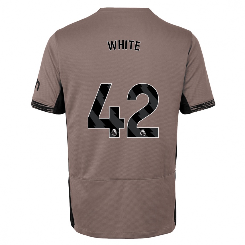 Niño Fútbol Camiseta Harvey White #42 Beige Obscuro Equipación Tercera 2023/24 México