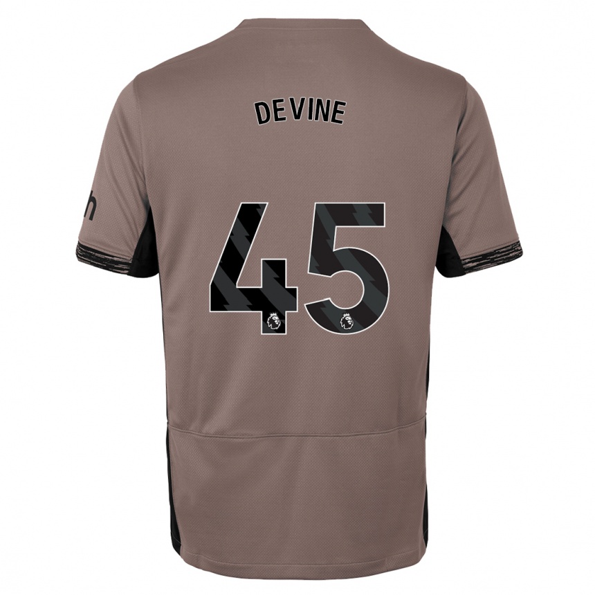 Niño Fútbol Camiseta Alfie Devine #45 Beige Obscuro Equipación Tercera 2023/24 México