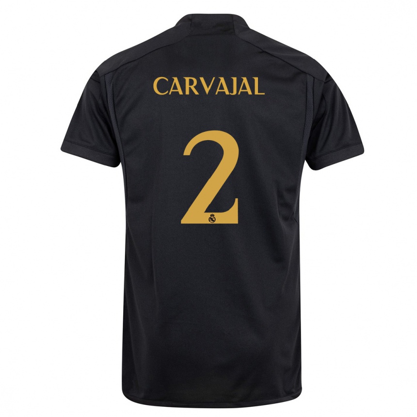 Niño Fútbol Camiseta Daniel Carvajal #2 Negro Equipación Tercera 2023/24 México