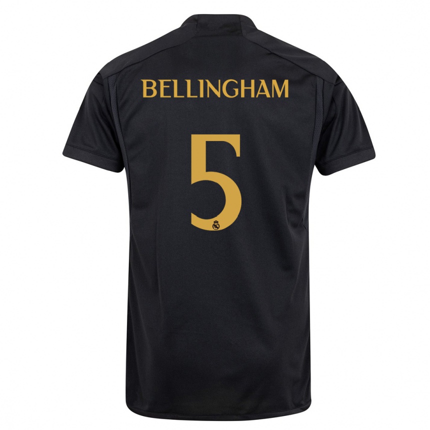 Niño Fútbol Camiseta Jude Bellingham #5 Negro Equipación Tercera 2023/24 México