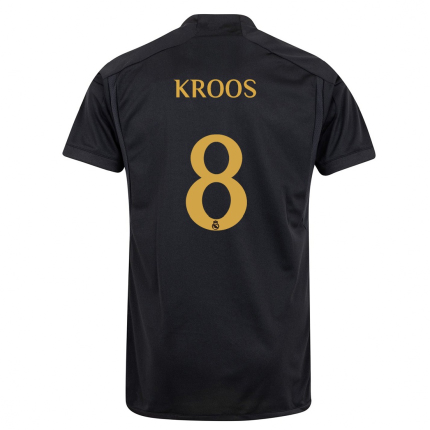 Niño Fútbol Camiseta Toni Kroos #8 Negro Equipación Tercera 2023/24 México