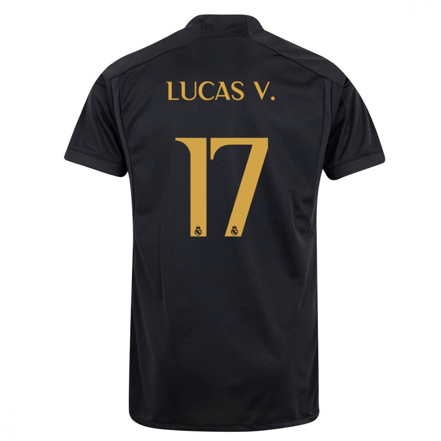 Niño Fútbol Camiseta Lucas Vazquez #17 Negro Equipación Tercera 2023/24 México