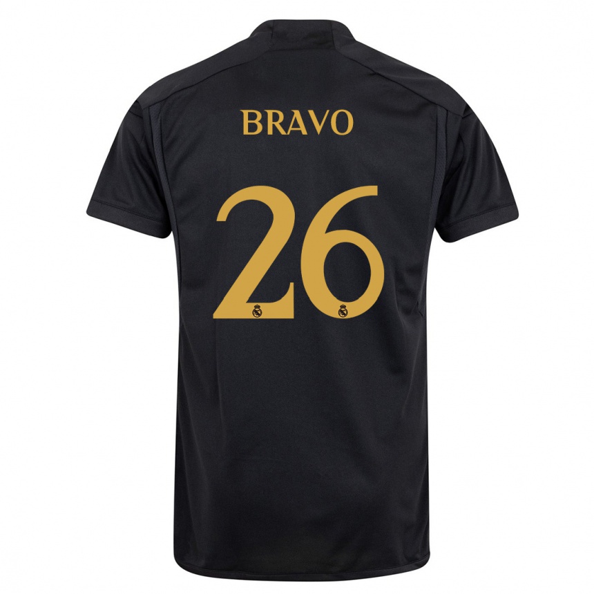 Niño Fútbol Camiseta Iker Bravo #26 Negro Equipación Tercera 2023/24 México