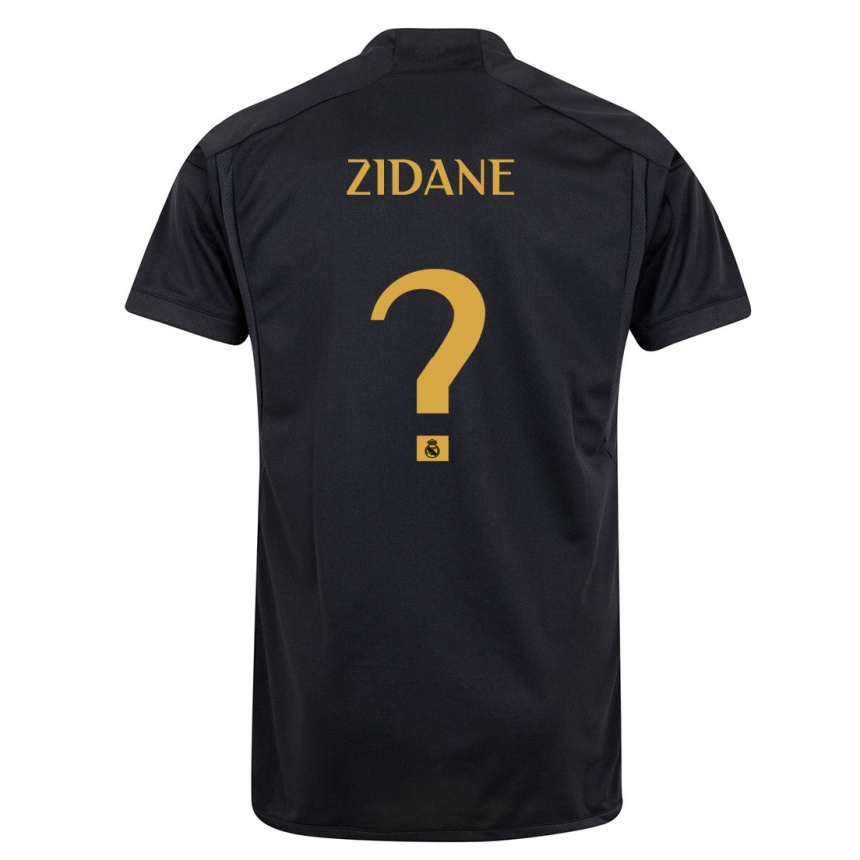 Niño Fútbol Camiseta Elyaz Zidane #0 Negro Equipación Tercera 2023/24 México