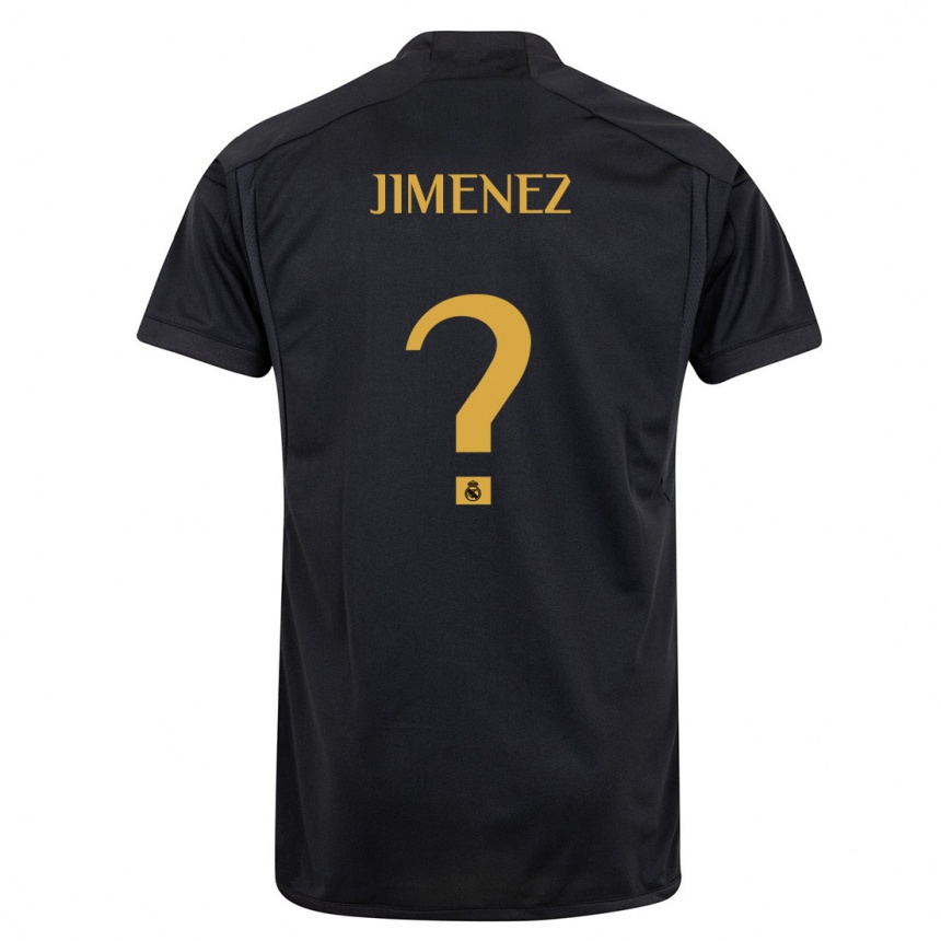 Niño Fútbol Camiseta David Jimenez #0 Negro Equipación Tercera 2023/24 México