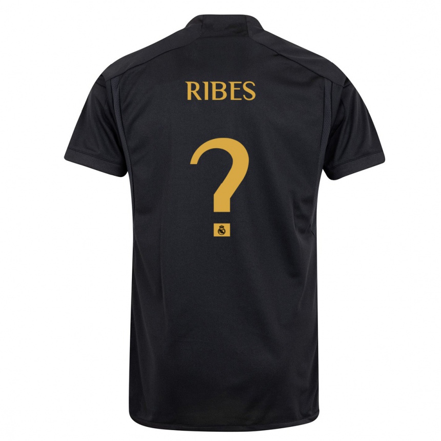 Niño Fútbol Camiseta Kike Ribes #0 Negro Equipación Tercera 2023/24 México