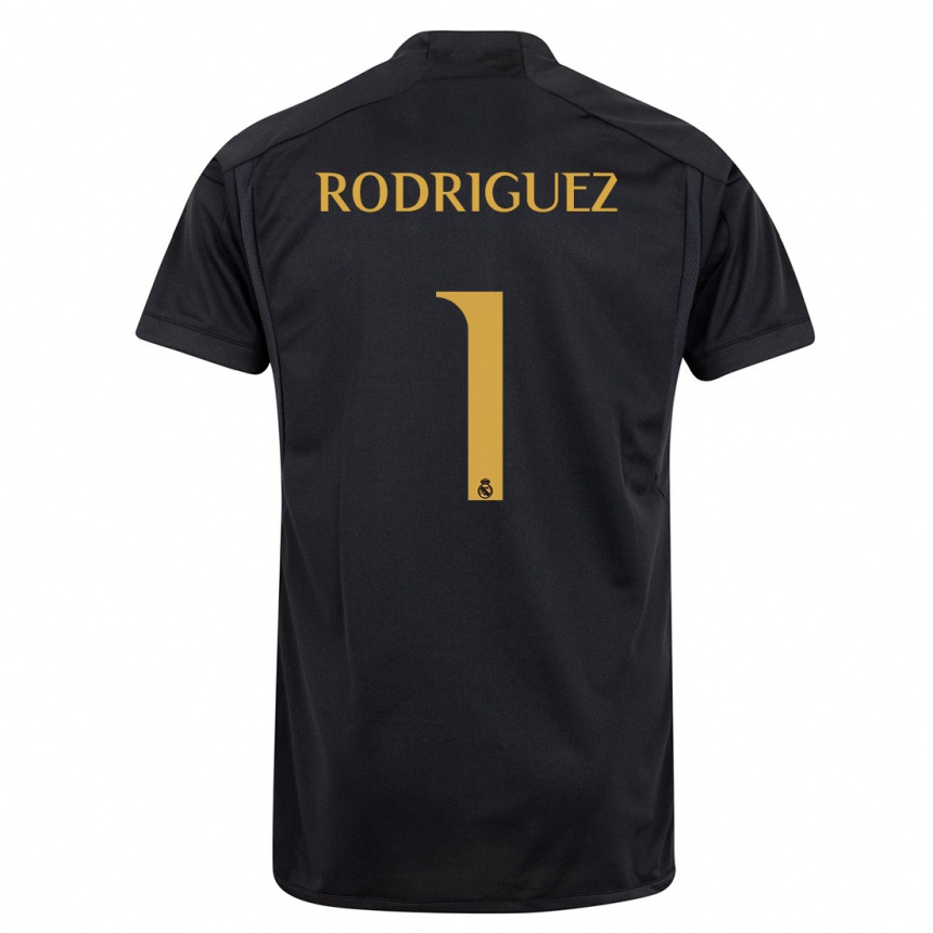 Niño Fútbol Camiseta Misa Rodriguez #1 Negro Equipación Tercera 2023/24 México