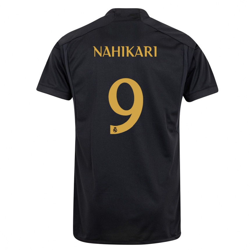 Niño Fútbol Camiseta Nahikari Garcia #9 Negro Equipación Tercera 2023/24 México