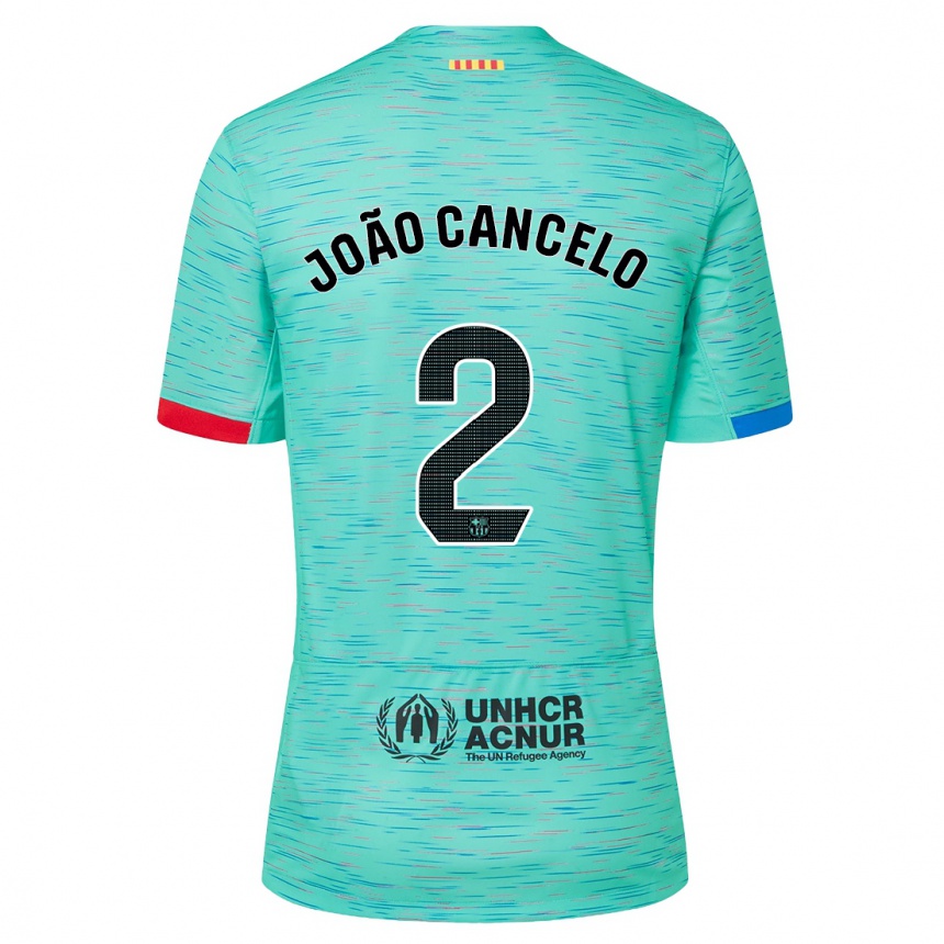 Niño Fútbol Camiseta Joao Cancelo #2 Aguamarina Clara Equipación Tercera 2023/24 México