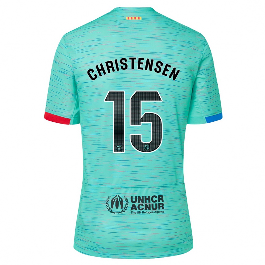 Niño Fútbol Camiseta Andreas Christensen #15 Aguamarina Clara Equipación Tercera 2023/24 México