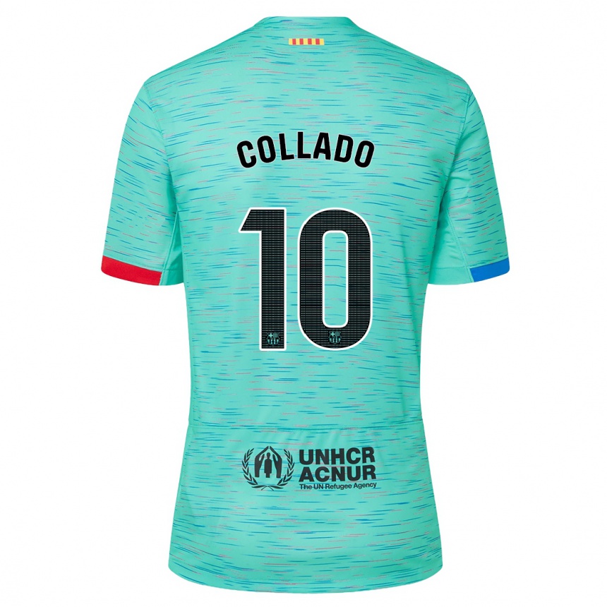 Niño Fútbol Camiseta Alex Collado #10 Aguamarina Clara Equipación Tercera 2023/24 México