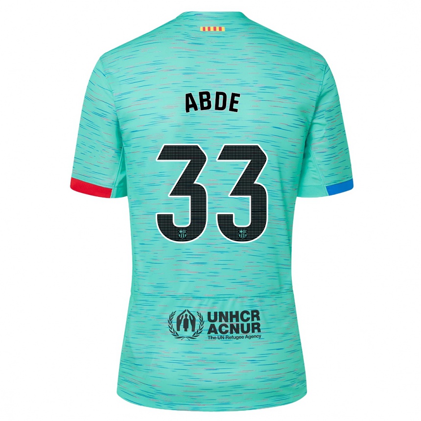 Niño Fútbol Camiseta Ez Abde #33 Aguamarina Clara Equipación Tercera 2023/24 México