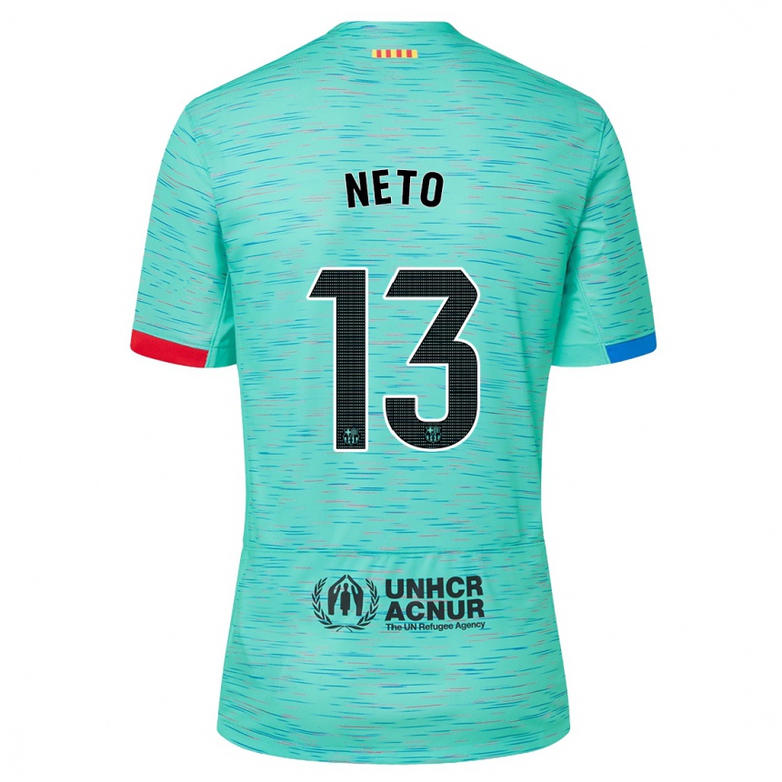 Niño Fútbol Camiseta Neto #13 Aguamarina Clara Equipación Tercera 2023/24 México