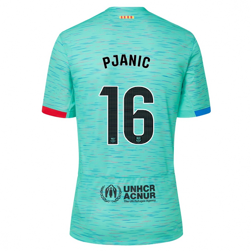 Niño Fútbol Camiseta Miralem Pjanic #16 Aguamarina Clara Equipación Tercera 2023/24 México