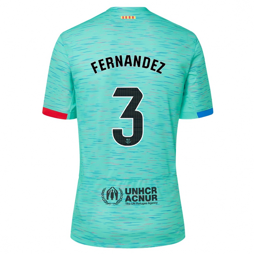 Niño Fútbol Camiseta Jana Fernandez #3 Aguamarina Clara Equipación Tercera 2023/24 México