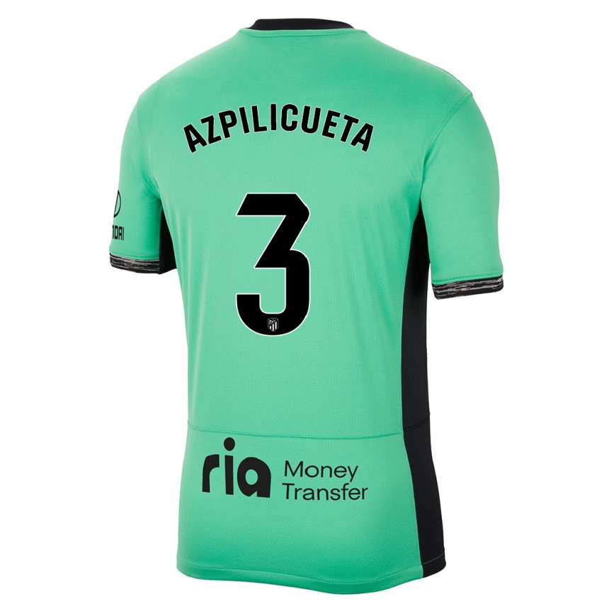 Niño Fútbol Camiseta César Azpilicueta #3 Primavera Verde Equipación Tercera 2023/24 México