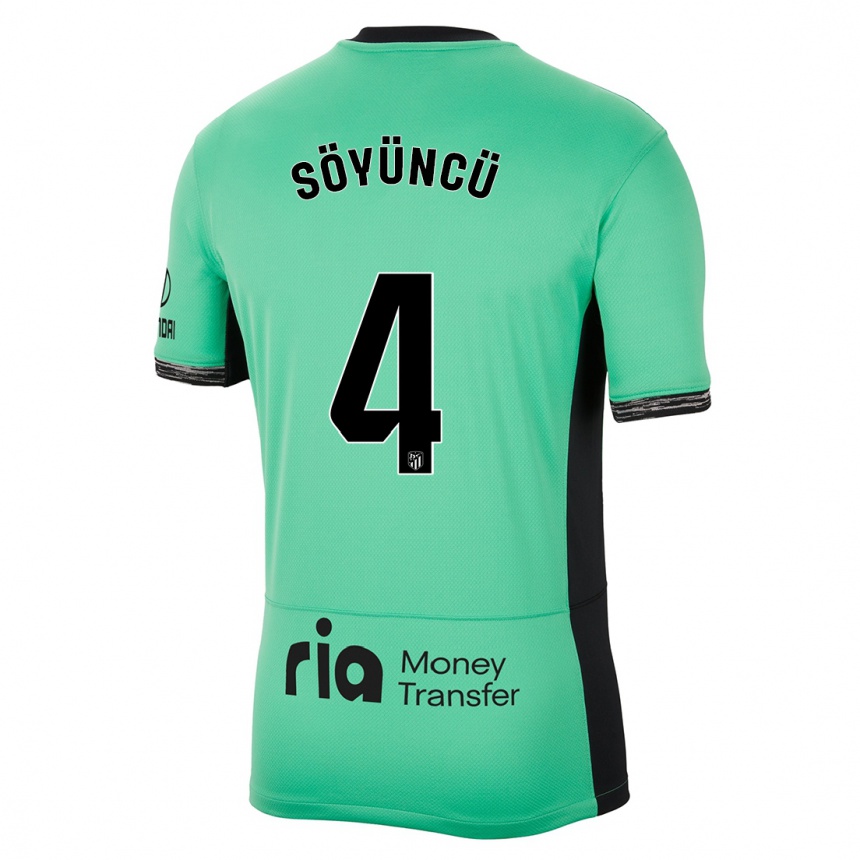 Niño Fútbol Camiseta Caglar Söyüncü #4 Primavera Verde Equipación Tercera 2023/24 México