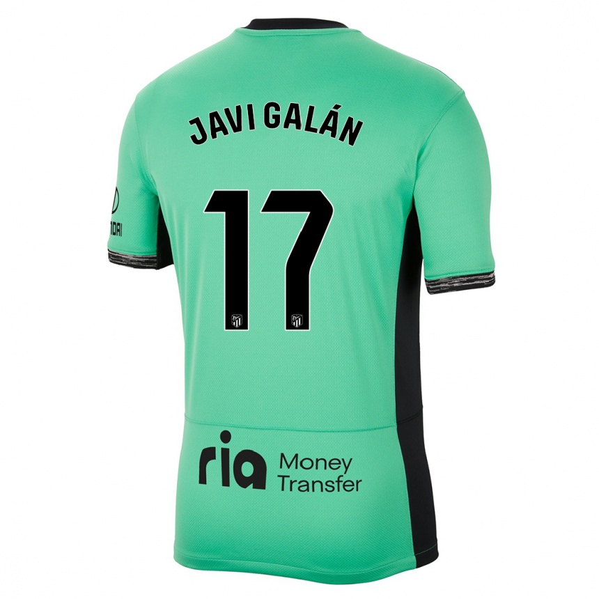 Niño Fútbol Camiseta Javi Galán #17 Primavera Verde Equipación Tercera 2023/24 México