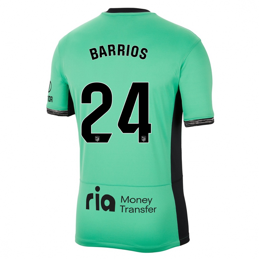 Niño Fútbol Camiseta Pablo Barrios #24 Primavera Verde Equipación Tercera 2023/24 México