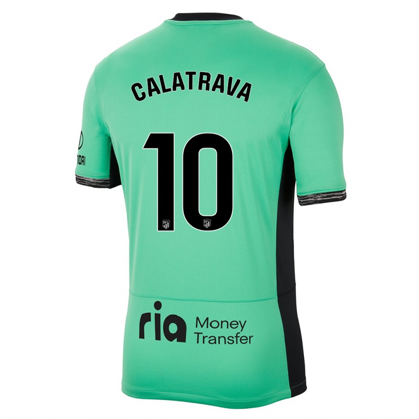 Niño Fútbol Camiseta Álex Calatrava #10 Primavera Verde Equipación Tercera 2023/24 México