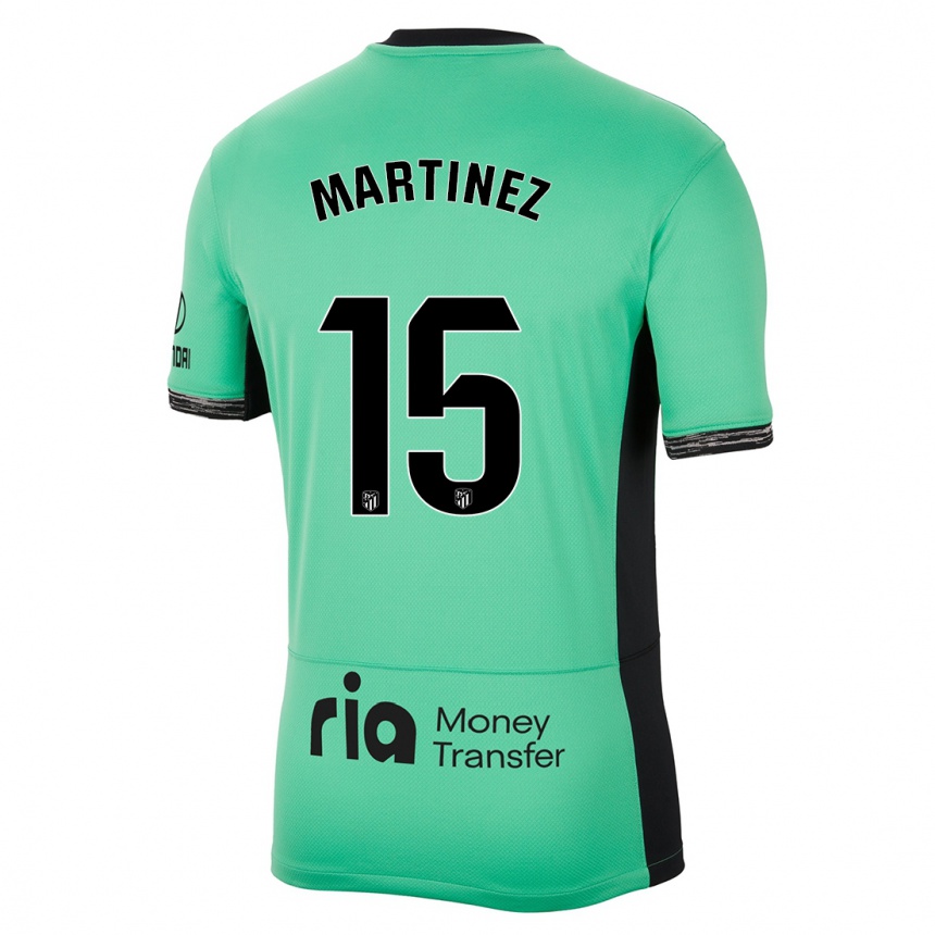 Niño Fútbol Camiseta Daniel Martinez #15 Primavera Verde Equipación Tercera 2023/24 México