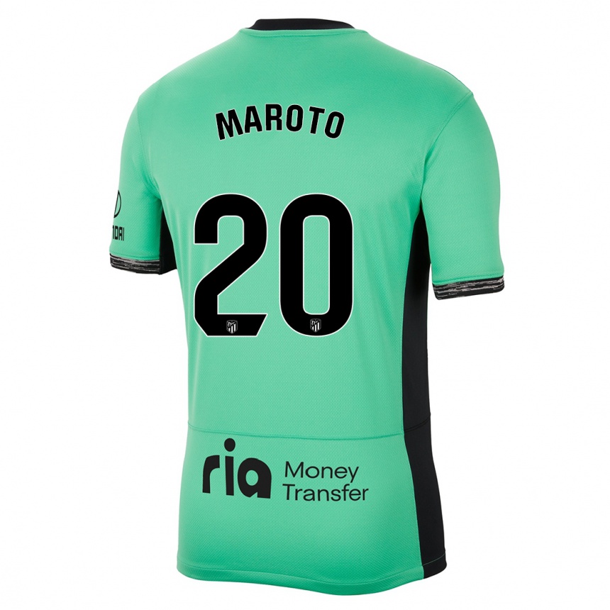 Niño Fútbol Camiseta Mario Maroto #20 Primavera Verde Equipación Tercera 2023/24 México