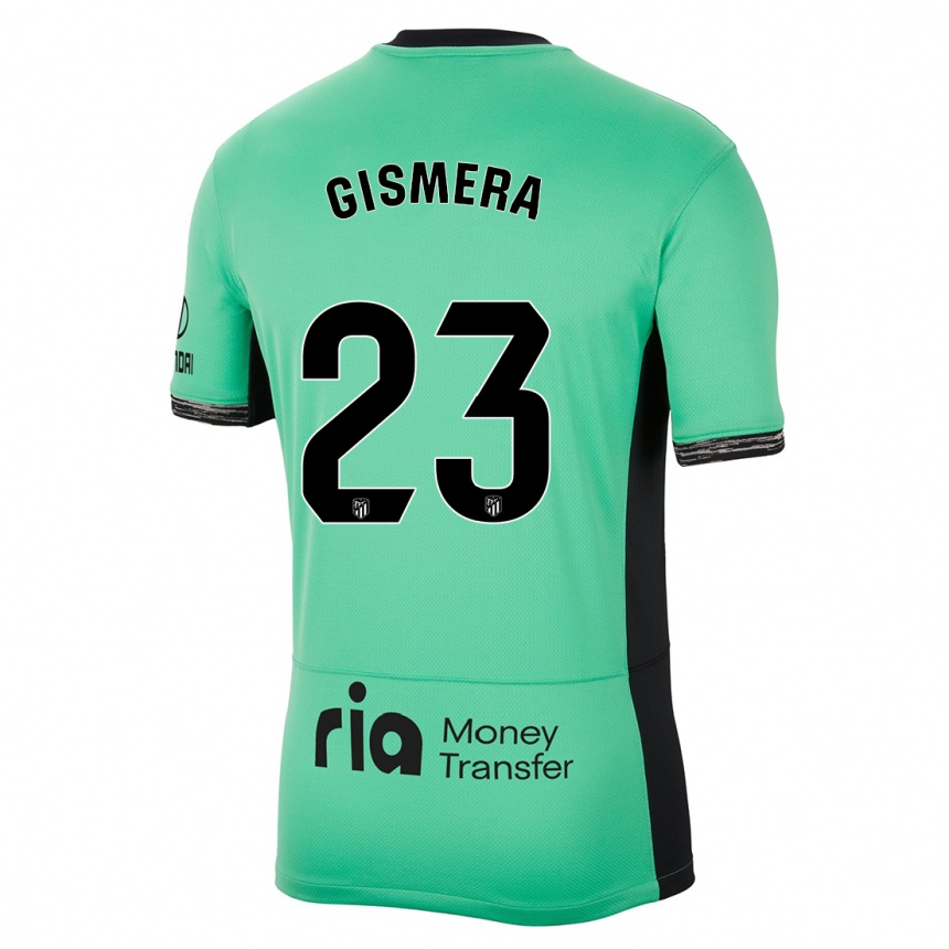 Niño Fútbol Camiseta Aitor Gismera #23 Primavera Verde Equipación Tercera 2023/24 México