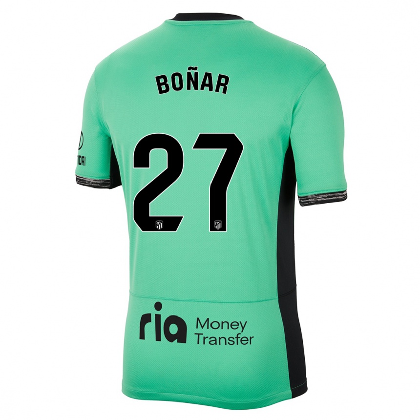 Niño Fútbol Camiseta Javier Boñar #27 Primavera Verde Equipación Tercera 2023/24 México