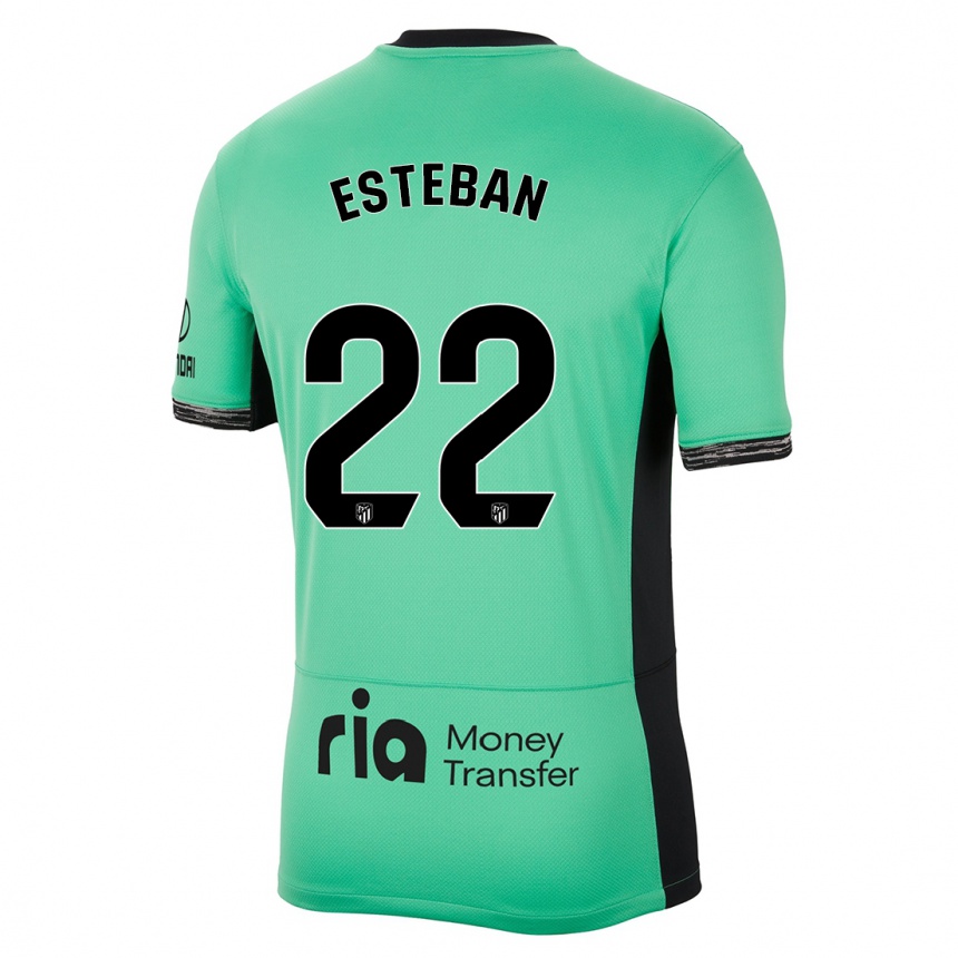 Niño Fútbol Camiseta Paco Esteban #22 Primavera Verde Equipación Tercera 2023/24 México