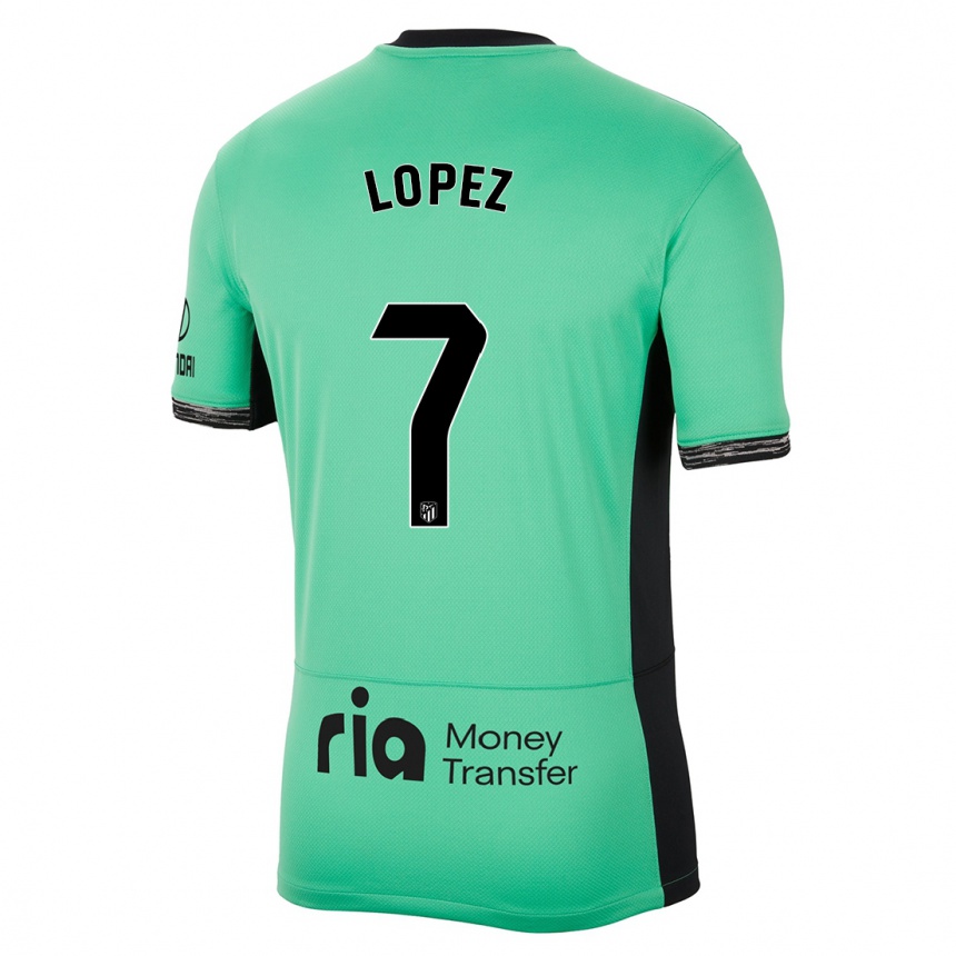 Niño Fútbol Camiseta Maitane Lopez #7 Primavera Verde Equipación Tercera 2023/24 México