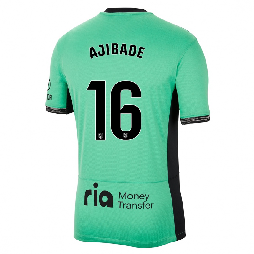 Niño Fútbol Camiseta Rasheedat Ajibade #16 Primavera Verde Equipación Tercera 2023/24 México