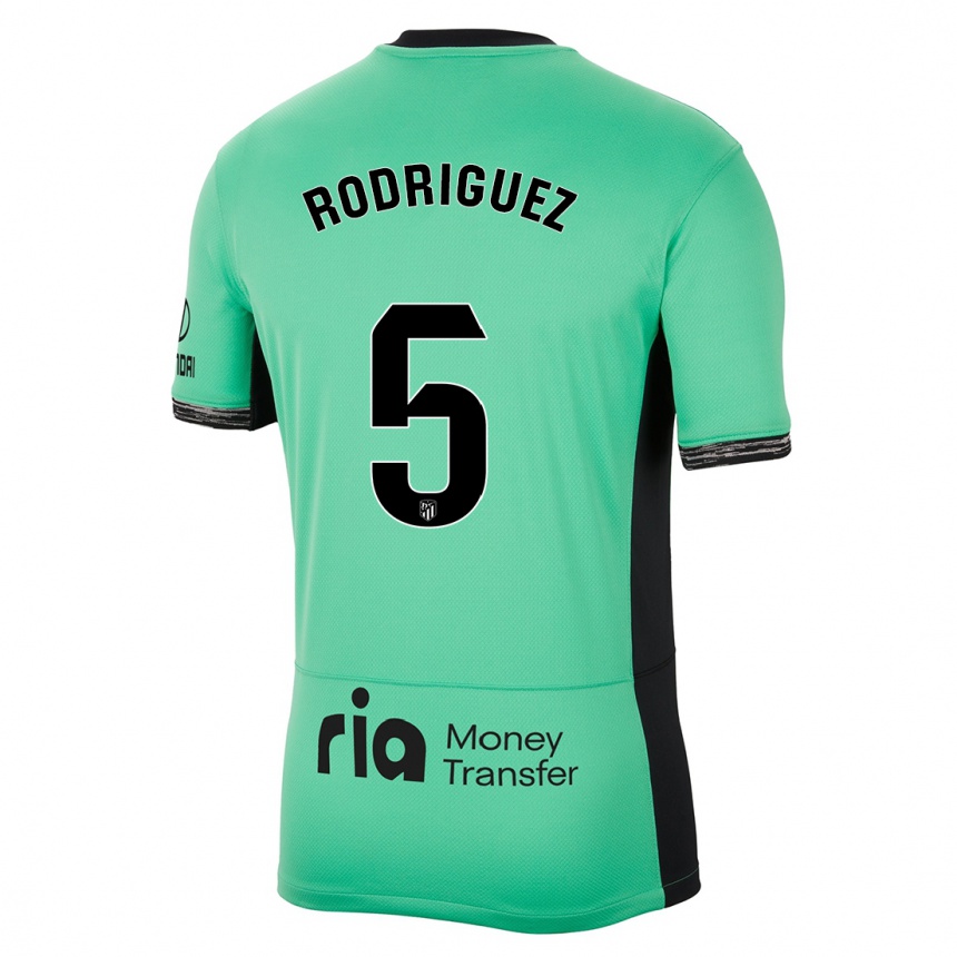 Niño Fútbol Camiseta Cinta Rodriguez #5 Primavera Verde Equipación Tercera 2023/24 México