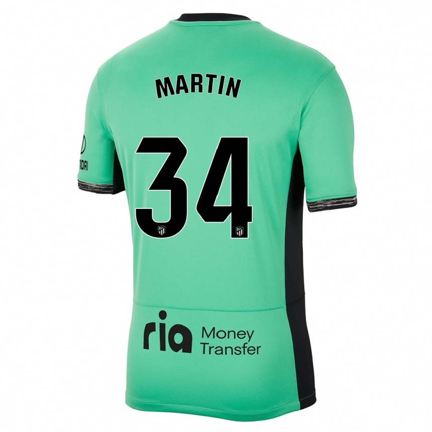 Niño Fútbol Camiseta Carlos Martin #34 Primavera Verde Equipación Tercera 2023/24 México