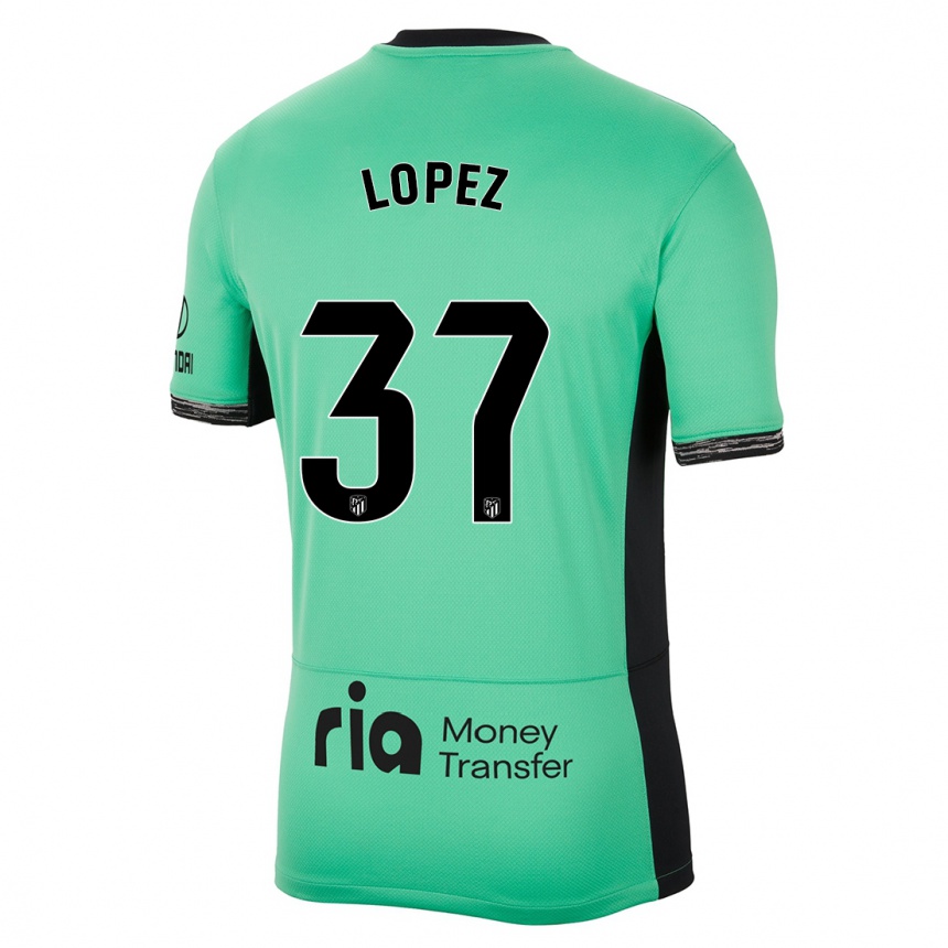 Niño Fútbol Camiseta Alex Lopez #37 Primavera Verde Equipación Tercera 2023/24 México