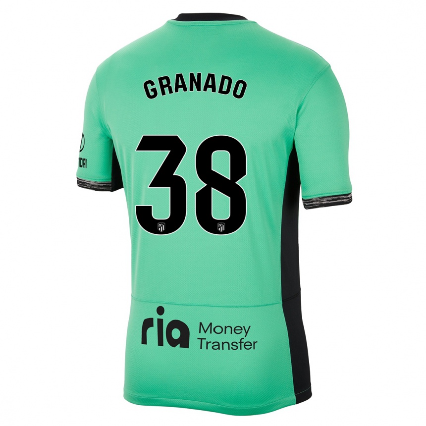 Niño Fútbol Camiseta Adrian Granado #38 Primavera Verde Equipación Tercera 2023/24 México