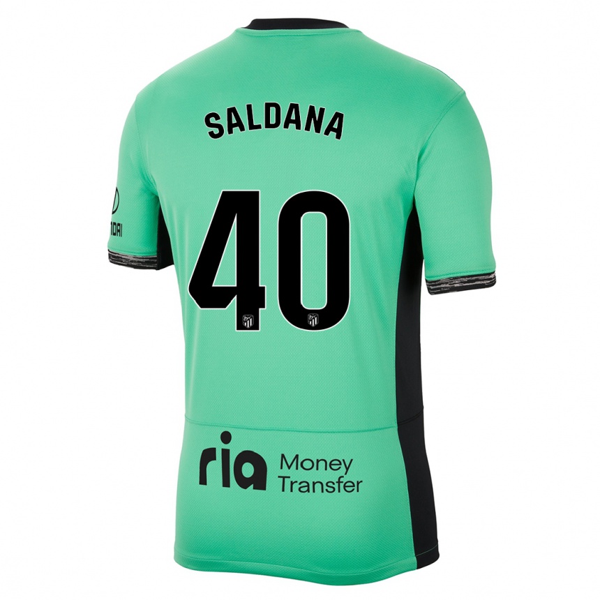 Niño Fútbol Camiseta Jose Saldana #40 Primavera Verde Equipación Tercera 2023/24 México