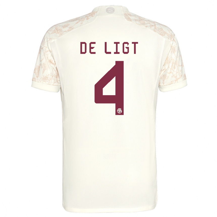 Niño Fútbol Camiseta Matthijs De Ligt #4 Blanquecino Equipación Tercera 2023/24 México