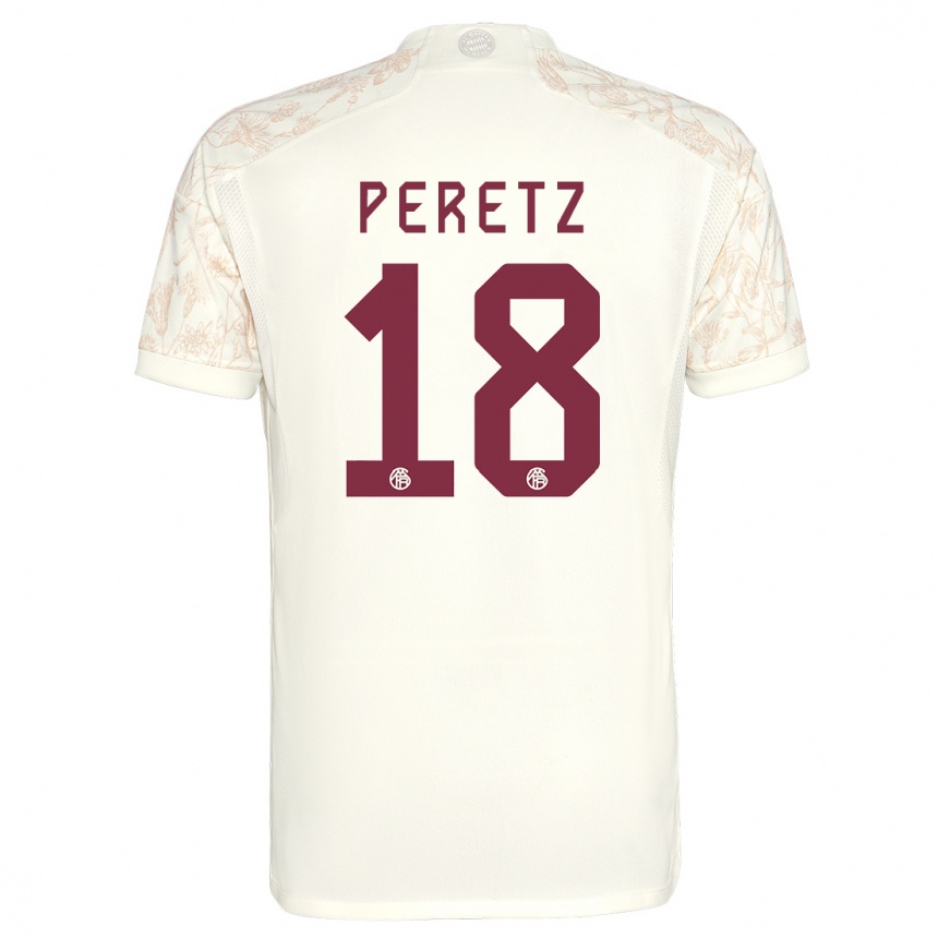 Niño Fútbol Camiseta Daniel Peretz #18 Blanquecino Equipación Tercera 2023/24 México