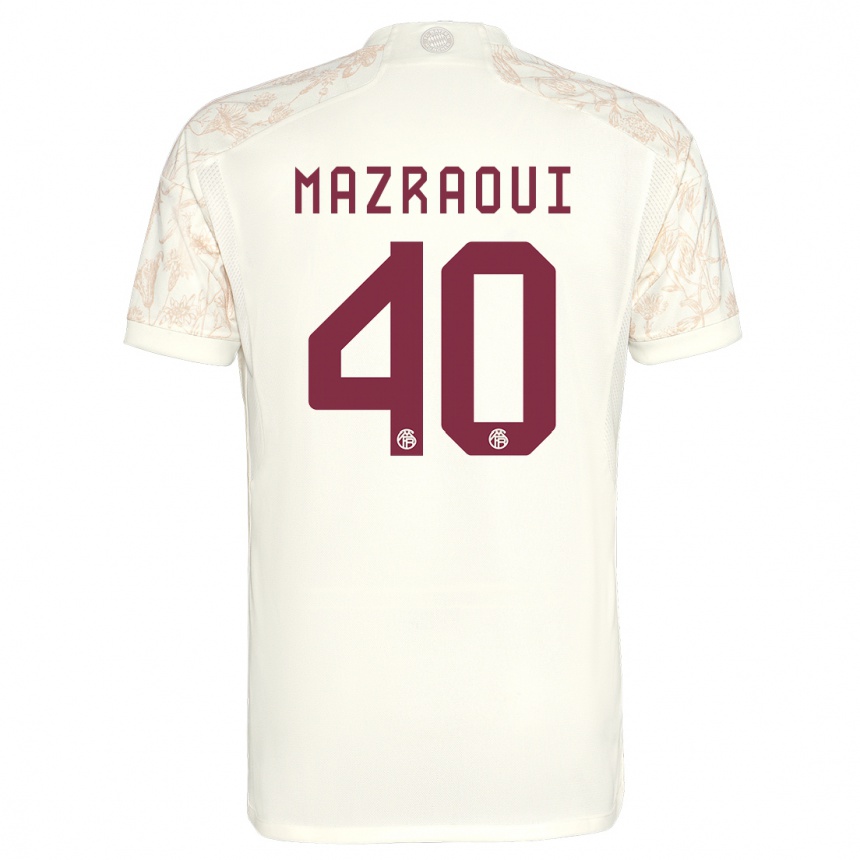 Niño Fútbol Camiseta Noussair Mazraoui #40 Blanquecino Equipación Tercera 2023/24 México