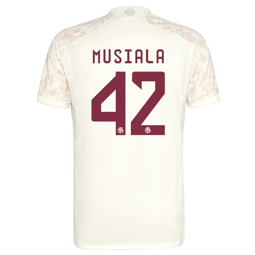 Niño Fútbol Camiseta Jamal Musiala #42 Blanquecino Equipación Tercera 2023/24 México