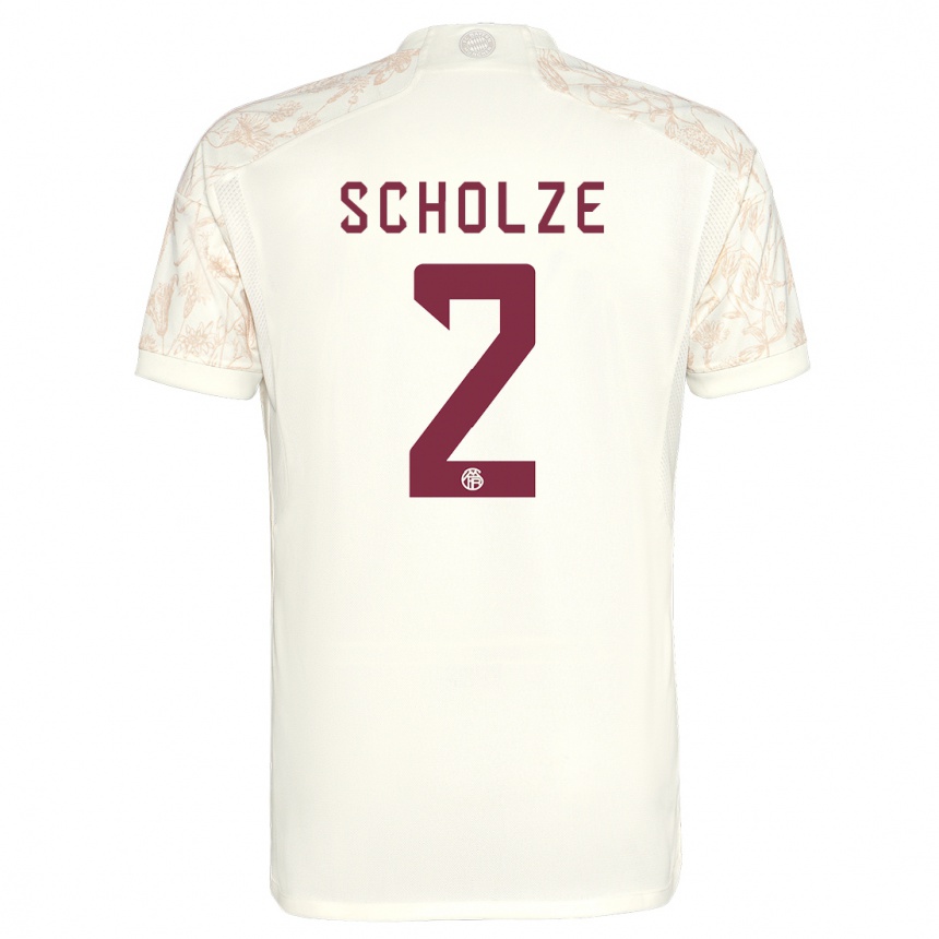 Niño Fútbol Camiseta Max Scholze #2 Blanquecino Equipación Tercera 2023/24 México