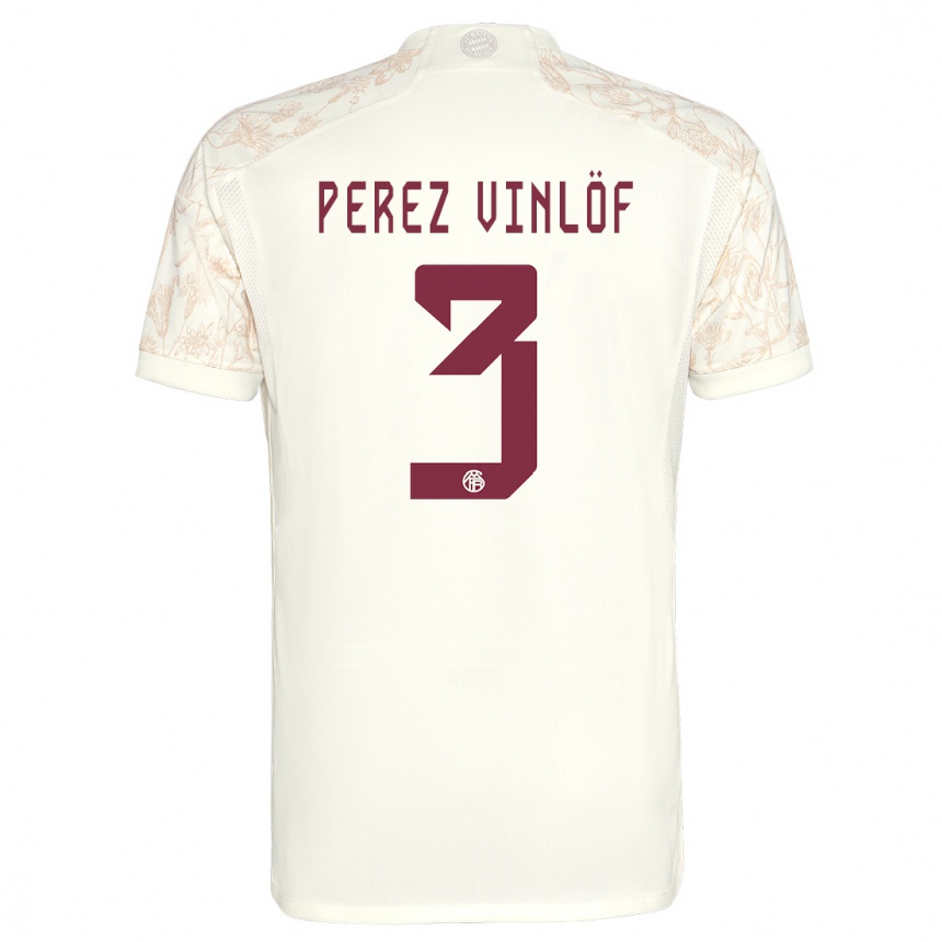 Niño Fútbol Camiseta Matteo Perez Vinlöf #3 Blanquecino Equipación Tercera 2023/24 México