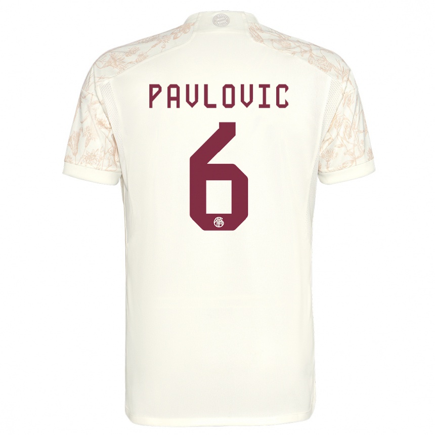 Niño Fútbol Camiseta Aleksandar Pavlovic #6 Blanquecino Equipación Tercera 2023/24 México